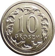 Poland 10 Groszy Circulation Coin. Wreath 2021 MW Y# 971c 10 GROSZY coin reverse Poland 10 Groszy Circulation Coin. Wreath 2021 MW Y# 971c 10 GROSZY coin reverse
