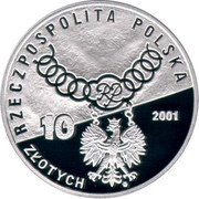 Poland 10 Zlotych 15th Anniversary of the Constitutional Tribunal Decisions 2001 MW Proof Y# 413 RZECZPOSPOLITA POLSKA 2001 10 ZŁOTYCH MW coin obverse Poland 10 Zlotych 15th Anniversary of the Constitutional Tribunal Decisions 2001 MW Proof Y# 413 RZECZPOSPOLITA POLSKA 2001 10 ZŁOTYCH MW coin obverse
