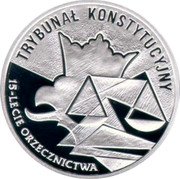 Poland 10 Zlotych 15th Anniversary of the Constitutional Tribunal Decisions 2001 MW Proof Y# 413 TRYBUNAŁ KONSTYTUCYJNY 15-LECIE ORZECNICTWA coin reverse Poland 10 Zlotych 15th Anniversary of the Constitutional Tribunal Decisions 2001 MW Proof Y# 413 TRYBUNAŁ KONSTYTUCYJNY 15-LECIE ORZECNICTWA coin reverse