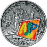 Poland 10 Zlotych 100th Anniversary of Foundation of Fine Arts Academy in Warzaw 2004 MW Antique patina. Proof Y# 510 100-LECIE AKADEMII SZTUK PIĘKNYCH W WARSZAWIE ASP coin reverse Poland 10 Zlotych 100th Anniversary of Foundation of Fine Arts Academy in Warzaw 2004 MW Antique patina. Proof Y# 510 100-LECIE AKADEMII SZTUK PIĘKNYCH W WARSZAWIE ASP coin reverse