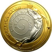 Poland 10 Zlotych XXVIII Summer Olympic Games in Athens. Discus Thrower 2004 MW Proof Y# 518 IGRZYSKA XXVIII OLIMPIADY ATENY 2004 coin reverse Poland 10 Zlotych XXVIII Summer Olympic Games in Athens. Discus Thrower 2004 MW Proof Y# 518 IGRZYSKA XXVIII OLIMPIADY ATENY 2004 coin reverse