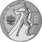 Poland 10 Zlotych Winter Olympics in Turin 2006 MW Proof Y# 556 RZECZPOSPOLITA POLSKA 2006 10 ZŁ MW coin obverse Poland 10 Zlotych Winter Olympics in Turin 2006 MW Proof Y# 556 RZECZPOSPOLITA POLSKA 2006 10 ZŁ MW coin obverse