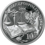 Poland 10 Zlotych 500th Anniversary of Proclamation of the Jan Laski's Statute 2006 MW Proof Y# 890 RZECZPOSPOLITA POSLKA 2006 MW 10 ZŁ coin obverse Poland 10 Zlotych 500th Anniversary of Proclamation of the Jan Laski's Statute 2006 MW Proof Y# 890 RZECZPOSPOLITA POSLKA 2006 MW 10 ZŁ coin obverse