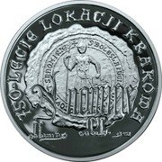Poland 10 Zlotych 750th Anniversary of the Granting Municipal Rights to Krakow 2007 MW Proof Y# 595 750-LECIE LOKACJI KRAKOWA coin reverse Poland 10 Zlotych 750th Anniversary of the Granting Municipal Rights to Krakow 2007 MW Proof Y# 595 750-LECIE LOKACJI KRAKOWA coin reverse