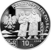 Poland 10 Zlotych Bronislaw Pilsudski 2008 Proof Y# 649 RZECZPOSPOLITA POLSKA MW 2008 10 ZŁ coin obverse Poland 10 Zlotych Bronislaw Pilsudski 2008 Proof Y# 649 RZECZPOSPOLITA POLSKA MW 2008 10 ZŁ coin obverse