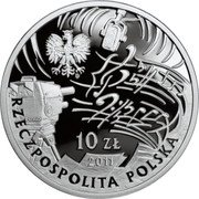 Poland 10 Zlotych Jeremi Przybora. Jerzy Wasowski 2011 MW Proof Y# 803 MW 10 ZŁ 2011 RZECZPOSPOLITA POLSKA coin obverse Poland 10 Zlotych Jeremi Przybora. Jerzy Wasowski 2011 MW Proof Y# 803 MW 10 ZŁ 2011 RZECZPOSPOLITA POLSKA coin obverse