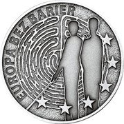 Poland 10 Zlotych 100th Anniversary of the Society for the Care of the Blind 2011 MW Proof Y# 796 EUROPA BEZ BARIER coin reverse Poland 10 Zlotych 100th Anniversary of the Society for the Care of the Blind 2011 MW Proof Y# 796 EUROPA BEZ BARIER coin reverse