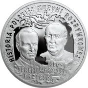 Poland 10 Zlotych Jeremi Przybora. Jerzy Wasowski 2011 MW Proof Y# 803 HISTORIA POLSKIEJ MUZYKI ROZRYWKOWEJ JERZY WASOWSKI JEREMI PRZYBORA coin reverse Poland 10 Zlotych Jeremi Przybora. Jerzy Wasowski 2011 MW Proof Y# 803 HISTORIA POLSKIEJ MUZYKI ROZRYWKOWEJ JERZY WASOWSKI JEREMI PRZYBORA coin reverse