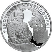 Poland 10 Zlotych Ferdynand Ossendowski 2011 MW Proof Y# 798 FERDYNAND OSSENDOWSKI 1876 1945 coin reverse Poland 10 Zlotych Ferdynand Ossendowski 2011 MW Proof Y# 798 FERDYNAND OSSENDOWSKI 1876 1945 coin reverse