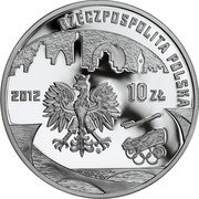 Poland 10 Zlotych Polish Olympic Team. London 2012 MW Proof Y# 833 RZECZPOSPOLITA POLSKA 2012 10 ZŁ MW coin obverse Poland 10 Zlotych Polish Olympic Team. London 2012 MW Proof Y# 833 RZECZPOSPOLITA POLSKA 2012 10 ZŁ MW coin obverse