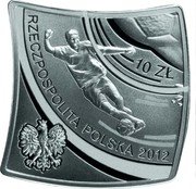 Poland 10 Zlotych European Football Championship. Part 4 2012 MW Proof Y# 828 10 ZŁ RZECZPOSPOLITA POLSKA 2012 coin obverse Poland 10 Zlotych European Football Championship. Part 4 2012 MW Proof Y# 828 10 ZŁ RZECZPOSPOLITA POLSKA 2012 coin obverse