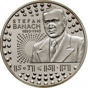 Poland 10 Zlotych Stefan Banach 2012 MW Proof Y# 818 STEFAN BANACH 1982-1945 coin reverse Poland 10 Zlotych Stefan Banach 2012 MW Proof Y# 818 STEFAN BANACH 1982-1945 coin reverse