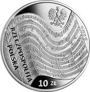 Poland 10 Zlotych 100th Anniversary of the Birth of Witold Lutoslawski 2013 MW Proof Y# 871 MW 2013 RZECZPOSPOLITA POLSKA 10 ZŁ coin obverse Poland 10 Zlotych 100th Anniversary of the Birth of Witold Lutoslawski 2013 MW Proof Y# 871 MW 2013 RZECZPOSPOLITA POLSKA 10 ZŁ coin obverse