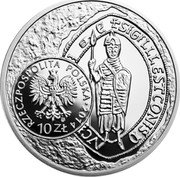 Poland 10 Zlotych Brakteat of Leszek I the White 2014 MW Proof Y# 916 RZECZPOSPOLITA POLSKA 2014 MW 10 ZŁ SIGILLL ESTCONIS coin obverse Poland 10 Zlotych Brakteat of Leszek I the White 2014 MW Proof Y# 916 RZECZPOSPOLITA POLSKA 2014 MW 10 ZŁ SIGILLL ESTCONIS coin obverse