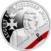 Poland 10 Zlotych August Emil Fieldorf Nil 2018 MW Proof Y# 1005 AUGUST EMIL FIELDORF NIL 1895-1953 ZACHOWALI SIĘ JAK TRZEB coin reverse Poland 10 Zlotych August Emil Fieldorf Nil 2018 MW Proof Y# 1005 AUGUST EMIL FIELDORF NIL 1895-1953 ZACHOWALI SIĘ JAK TRZEB coin reverse