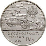 Poland 10 Zlotych General Stanislaw Maczek 2003 MW Proof Y# 468 MW RZECZPOSPOLITA POLSKA 10 ZŁ 2003 coin obverse Poland 10 Zlotych General Stanislaw Maczek 2003 MW Proof Y# 468 MW RZECZPOSPOLITA POLSKA 10 ZŁ 2003 coin obverse
