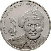 Poland 10 Zlotych General Stanislaw Maczek 2003 MW Proof Y# 468 GEN. BRONI STANISŁAW MACZEK 1892 - 1994 coin reverse Poland 10 Zlotych General Stanislaw Maczek 2003 MW Proof Y# 468 GEN. BRONI STANISŁAW MACZEK 1892 - 1994 coin reverse