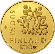 Finland 100 Euro (Elections) SUOMI FINLAND 100 € coin obverse Finland 100 Euro (Elections) SUOMI FINLAND 100 € coin obverse