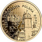 Poland 100 Zlotych (10th Anniversary of the Smolensk Tragedy) CORPORA DORMIVNT VIGILANT ANIMA RZECZPOSPOLITA POLSKA 2020 MW 100 ZŁ coin obverse