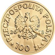 Poland 100 Zlotych Jozef Haller 2016 MW Proof Y# 965 RZECZPOSPOLITA POLSKA 100ZŁ 2016 MW coin obverse Poland 100 Zlotych Jozef Haller 2016 MW Proof Y# 965 RZECZPOSPOLITA POLSKA 100ZŁ 2016 MW coin obverse