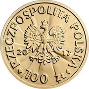 Poland 100 Zlotych Roman Dmowski 2017 MW Proof Y# 1000 RZECZPOSPOLITA POLSKA 2017 MW 100 ZŁ coin obverse Poland 100 Zlotych Roman Dmowski 2017 MW Proof Y# 1000 RZECZPOSPOLITA POLSKA 2017 MW 100 ZŁ coin obverse