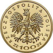 Poland 100 Zlotych Boleslaw III Krzywousty 2001 MW Proof Y# 417 RZECZPOSPOLITA POLSKA 2001 MW ZŁ 100 ZŁ coin obverse Poland 100 Zlotych Boleslaw III Krzywousty 2001 MW Proof Y# 417 RZECZPOSPOLITA POLSKA 2001 MW ZŁ 100 ZŁ coin obverse