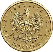 Poland 100 Zlotych Casimir IV Jagiellon 2003 MW Proof Y# 467 RZECZPOSPOLITA POLSKA 2003 MW ZŁ 100 ZŁ coin obverse Poland 100 Zlotych Casimir IV Jagiellon 2003 MW Proof Y# 467 RZECZPOSPOLITA POLSKA 2003 MW ZŁ 100 ZŁ coin obverse
