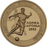Poland 100 Zlotych World Football Cup Korea Japan 2002 MW Proof Y# 436 MISTRZOSTWA ŚWIATA W PIŁCE NOŻNEJ KOREA JAPONIA 2002 coin reverse Poland 100 Zlotych World Football Cup Korea Japan 2002 MW Proof Y# 436 MISTRZOSTWA ŚWIATA W PIŁCE NOŻNEJ KOREA JAPONIA 2002 coin reverse