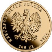 Poland 100 Złotych 230th Anniversary of the Constitution of 3 May 1791 2021 MW Proof RZECZPOSPOLITA POLSKA 100 ZŁ 2021 MW coin obverse