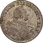 Poland 18 Groszy (Friedrich II. B) FRIDERICVS BORVSSORVM REX coin obverse Poland 18 Groszy (Friedrich II. B) FRIDERICVS BORVSSORVM REX coin obverse