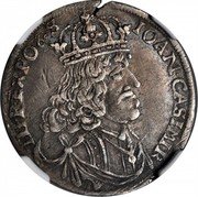 Poland 18 Groszy (Johann Casimir Coin) IAON CASIMIR DG REX PO & S coin obverse Poland 18 Groszy (Johann Casimir Coin) IAON CASIMIR DG REX PO & S coin obverse