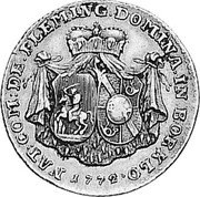 Poland 2 Ducat (Isabella Pattern Coin) X# M4 NAT:COM:DE.FLEMING.DOMINA.IN BORKLO. 1772 coin reverse Poland 2 Ducat (Isabella Pattern Coin) X# M4 NAT:COM:DE.FLEMING.DOMINA.IN BORKLO. 1772 coin reverse