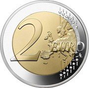 France 2 Euro (Eiffel Tower) 2 EURO LL coin reverse