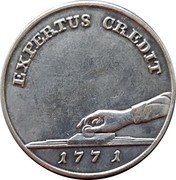 Poland 2 Gulden Stanislaus Augustus Pattern Coin 1771 KM# Pn100 EXPERTUS CREDIT 1771 coin reverse