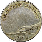 Poland 2 Gulden (Stanislaus Augustus Pattern Coin) KM# Pn101 EXPERTUS CREDIT 1771 coin reverse