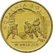 Poland 2 Zlote Salt Mine in Wieliczka 2001 MW Y# 408 KOPALNIA SOLI W WIELICZCE coin reverse Poland 2 Zlote Salt Mine in Wieliczka 2001 MW Y# 408 KOPALNIA SOLI W WIELICZCE coin reverse