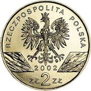 Poland 2 Zlote Pond Turtle 2002 MW Y# 427 RZECZPOSPOLITA POLSKA MW 2002 ZŁ 2 ZŁ coin obverse Poland 2 Zlote Pond Turtle 2002 MW Y# 427 RZECZPOSPOLITA POLSKA MW 2002 ZŁ 2 ZŁ coin obverse