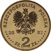 Poland 2 Zlote Malbork Castle 2002 MW Y# 443 RZECZPOSPOLITA POLSKA MW 2002 ZŁ 2 ZŁ coin obverse Poland 2 Zlote Malbork Castle 2002 MW Y# 443 RZECZPOSPOLITA POLSKA MW 2002 ZŁ 2 ZŁ coin obverse
