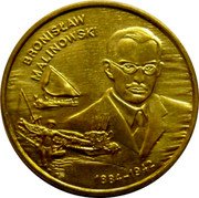 Poland 2 Zlote 60th Anniversary of the Death of Bronislaw Malinowski 2002 MW Y# 431 BRONISŁAW MALINOWSKI 1884-1942 coin reverse Poland 2 Zlote 60th Anniversary of the Death of Bronislaw Malinowski 2002 MW Y# 431 BRONISŁAW MALINOWSKI 1884-1942 coin reverse