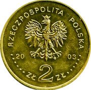Poland 2 Zlote 750th Anniversary of the Granting Municipal Rights to Poznan 2003 MW Y# 447 RZECZPOSPOLITA POLSKA MW 2003 ZŁ 2 ZŁ coin obverse Poland 2 Zlote 750th Anniversary of the Granting Municipal Rights to Poznan 2003 MW Y# 447 RZECZPOSPOLITA POLSKA MW 2003 ZŁ 2 ZŁ coin obverse