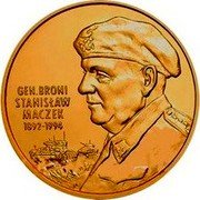 Poland 2 Zlote General Stanislaw Maczek 2003 MW Y# 456 GEN. BRONI STANISŁAW MACZEK 1892-1994 coin reverse Poland 2 Zlote General Stanislaw Maczek 2003 MW Y# 456 GEN. BRONI STANISŁAW MACZEK 1892-1994 coin reverse
