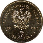 Poland 2 Zlote Olympic Games in Athens 2004 MW Y# 516 RZECZPOSPOLITA POLSKA MW 2004 ZŁ 2 ZŁ coin obverse Poland 2 Zlote Olympic Games in Athens 2004 MW Y# 516 RZECZPOSPOLITA POLSKA MW 2004 ZŁ 2 ZŁ coin obverse
