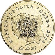 Poland 2 Zlote Silesian Voivodeship 2004 MW Y# 493 RZECZPOSPOLITA POLSKA 2004 MW ZŁ 2ZŁ coin obverse Poland 2 Zlote Silesian Voivodeship 2004 MW Y# 493 RZECZPOSPOLITA POLSKA 2004 MW ZŁ 2ZŁ coin obverse