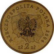 Poland 2 Zlote Pomeranian Voivodeship 2004 MW Y# 492 RZECZPOSPOLITA POLSKA 2004 MW ZŁ 2 ZŁ coin obverse Poland 2 Zlote Pomeranian Voivodeship 2004 MW Y# 492 RZECZPOSPOLITA POLSKA 2004 MW ZŁ 2 ZŁ coin obverse