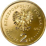 Poland 2 Zlote Pope John Paul II 2005 MW Y# 525 RZECZPOSPOLITA POLSKA MW 2005 ZŁ 2 ZŁ coin obverse Poland 2 Zlote Pope John Paul II 2005 MW Y# 525 RZECZPOSPOLITA POLSKA MW 2005 ZŁ 2 ZŁ coin obverse