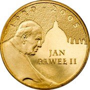 Poland 2 Zlote Pope John Paul II 2005 MW Y# 525 1920 - 2005 JAN PAWEŁ II coin reverse Poland 2 Zlote Pope John Paul II 2005 MW Y# 525 1920 - 2005 JAN PAWEŁ II coin reverse
