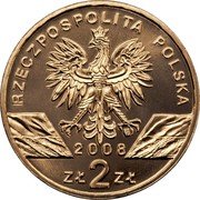 Poland 2 Zlote Peregrine Falcon 2008 MW Y# 627 RZECZPOSPOLITA POLSKA MW 2008 ZŁ 2 ZŁ coin obverse Poland 2 Zlote Peregrine Falcon 2008 MW Y# 627 RZECZPOSPOLITA POLSKA MW 2008 ZŁ 2 ZŁ coin obverse