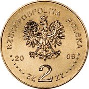 Poland 2 Zlote 25th Anniversary of the Death of Father Jerzy Popieluszko 2009 MW Y# 700 RZECZPOSPOLITA POLSKA MW 2009 ZŁ 2 ZŁ coin obverse Poland 2 Zlote 25th Anniversary of the Death of Father Jerzy Popieluszko 2009 MW Y# 700 RZECZPOSPOLITA POLSKA MW 2009 ZŁ 2 ZŁ coin obverse