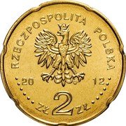 Poland 2 Zlote 50th Anniversary of the Radio Trojka 2012 MW Y# 816 RZECZPOSPOLITA POLSKA 2012 MW ZŁ 2 ZŁ coin obverse Poland 2 Zlote 50th Anniversary of the Radio Trojka 2012 MW Y# 816 RZECZPOSPOLITA POLSKA 2012 MW ZŁ 2 ZŁ coin obverse