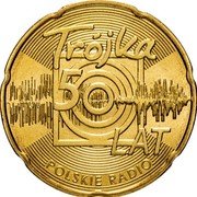 Poland 2 Zlote 50th Anniversary of the Radio Trojka 2012 MW Y# 816 TRÓJKA 50 LAT POLSKIE RADIO coin reverse Poland 2 Zlote 50th Anniversary of the Radio Trojka 2012 MW Y# 816 TRÓJKA 50 LAT POLSKIE RADIO coin reverse